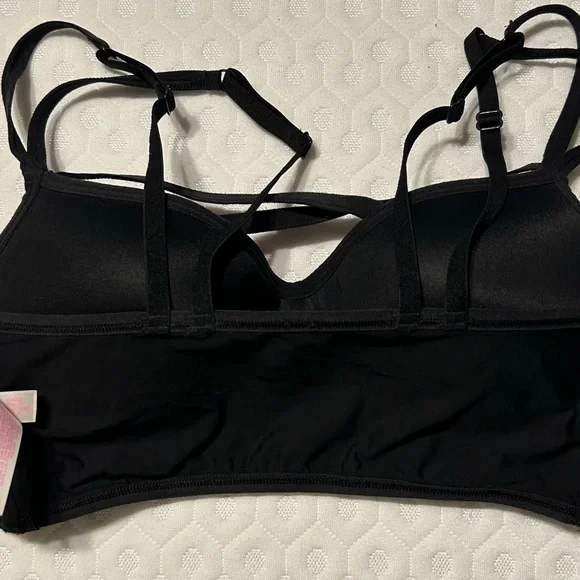 Victoria’s Secret PINK Black Strappy Women's Wireless Bra - Picture 5 of 8